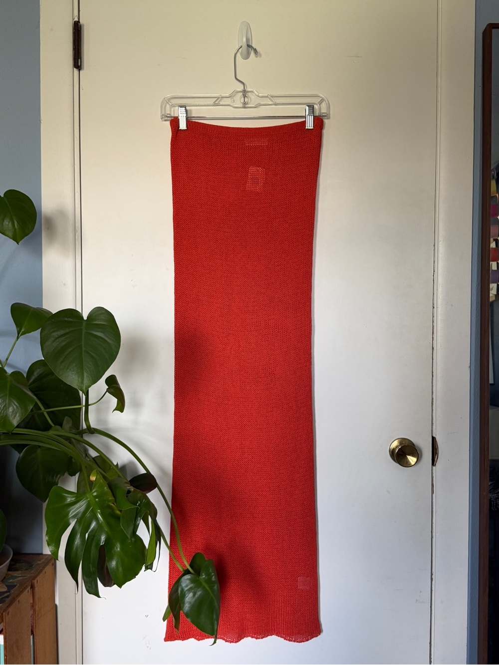 Women’s Orange Meshki Knit Maxi Skirt